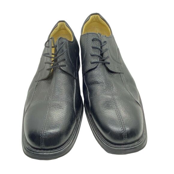Luxury Leather Oxford Shoes Studio Belvedere Men Bay Bridge Black SZ 12 EEE Wide main image 13